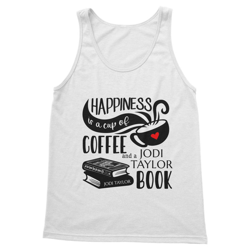 Happiness is a Cup of Coffee and a Jodi Taylor Book Classic Adult Vest Top