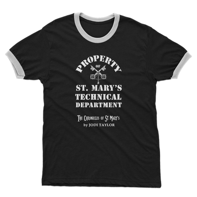 Property of St Mary's Technical Department (UK) Adult Ringer T-Shirt