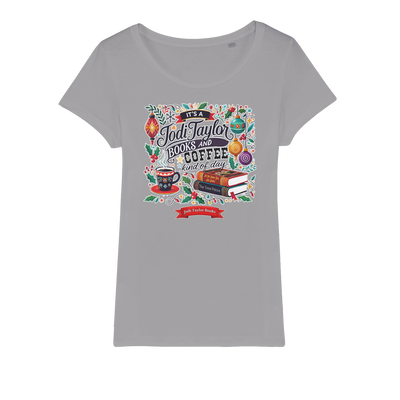 It's a Christmas Books and Coffee Kind of Day (UK) Organic Jersey Womens T-Shirt