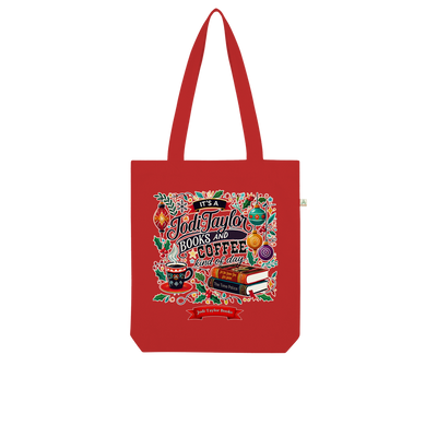 It's a Christmas Books and Coffee Kind of Day (UK) Organic Tote Bag