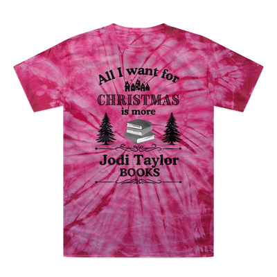 All I Want For Christmas is More Jodi Taylor Books (UK) Tonal Spider Tie-Dye T-Shirt