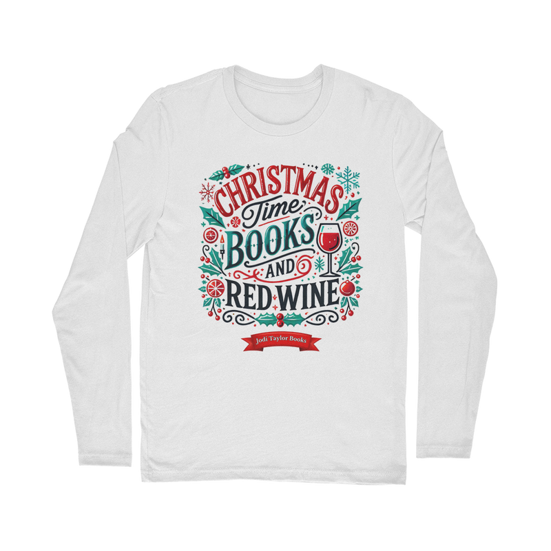 Christmas Time Books and Red Wine (UK) Classic Long Sleeve T-Shirt