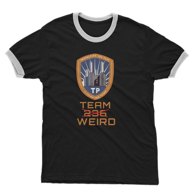 Time Police Team Weird (UK) Adult Ringer T-Shirt