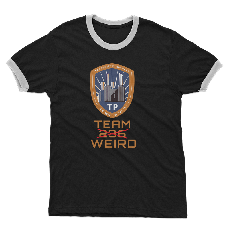 Time Police Team Weird (UK) Adult Ringer T-Shirt