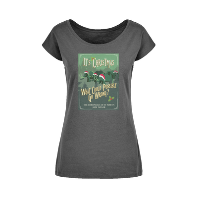 It's Christmas - What Could Possibly Go Wrong? (UK) Wide Neck Womens T-Shirt XS-5XL