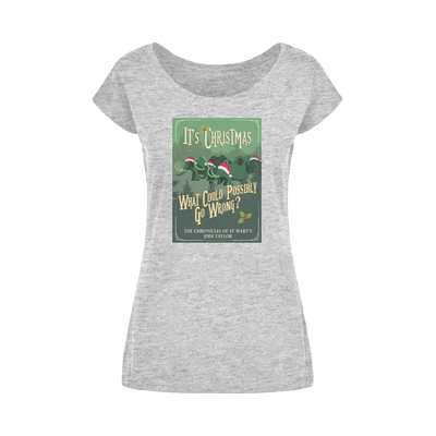 It's Christmas - What Could Possibly Go Wrong? (UK) Wide Neck Womens T-Shirt XS-5XL