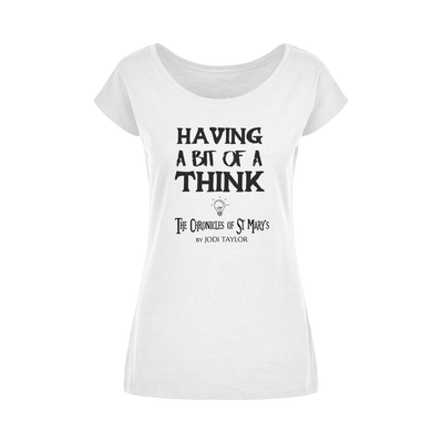 Having A Bit Of A Think Wide Neck Womens T-Shirt XS-5XL