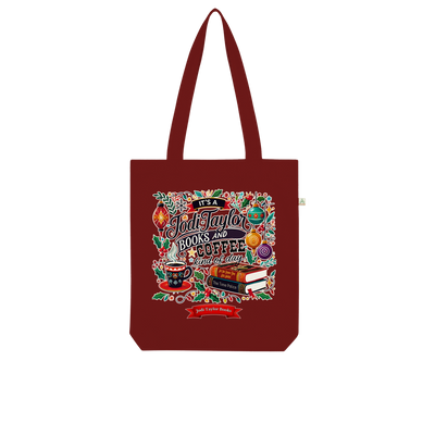 It's a Christmas Books and Coffee Kind of Day (UK) Organic Tote Bag