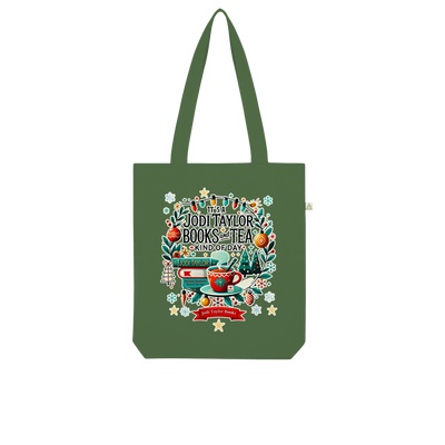 It's a Christmas Books and Tea Kind of Day (UK) Organic Tote Bag