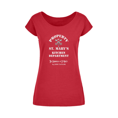 Property of St Mary's Kitchen Department (UK) Wide Neck Womens T-Shirt XS-5XL