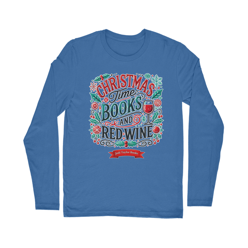 Christmas Time Books and Red Wine (UK) Classic Long Sleeve T-Shirt