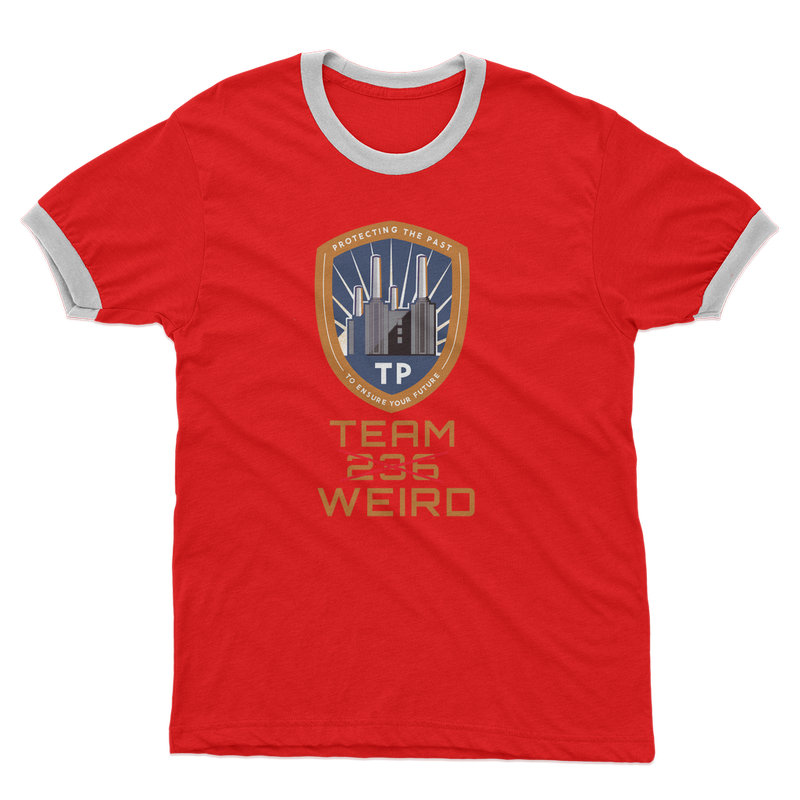 Time Police Team Weird (UK) Adult Ringer T-Shirt