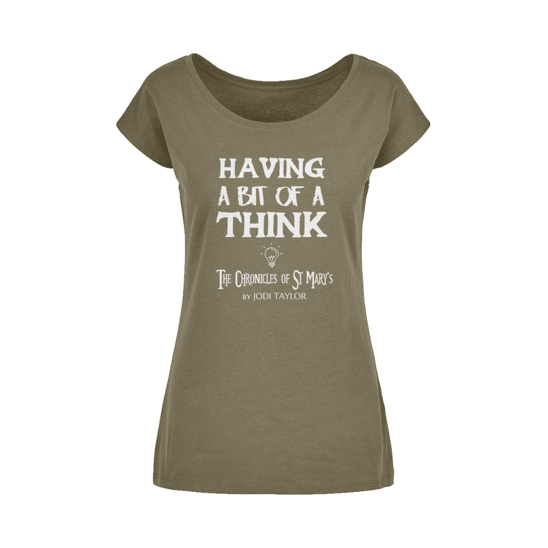 Having A Bit Of A Think Wide Neck Womens T-Shirt XS-5XL