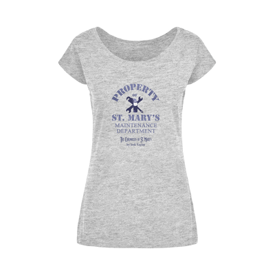 Property of St Mary's Maintenance Department (UK) Wide Neck Womens T-Shirt XS-5XL