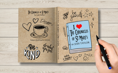 I Love The Chronicles of St Mary's by Jodi Taylor Notebook: Doodles Design