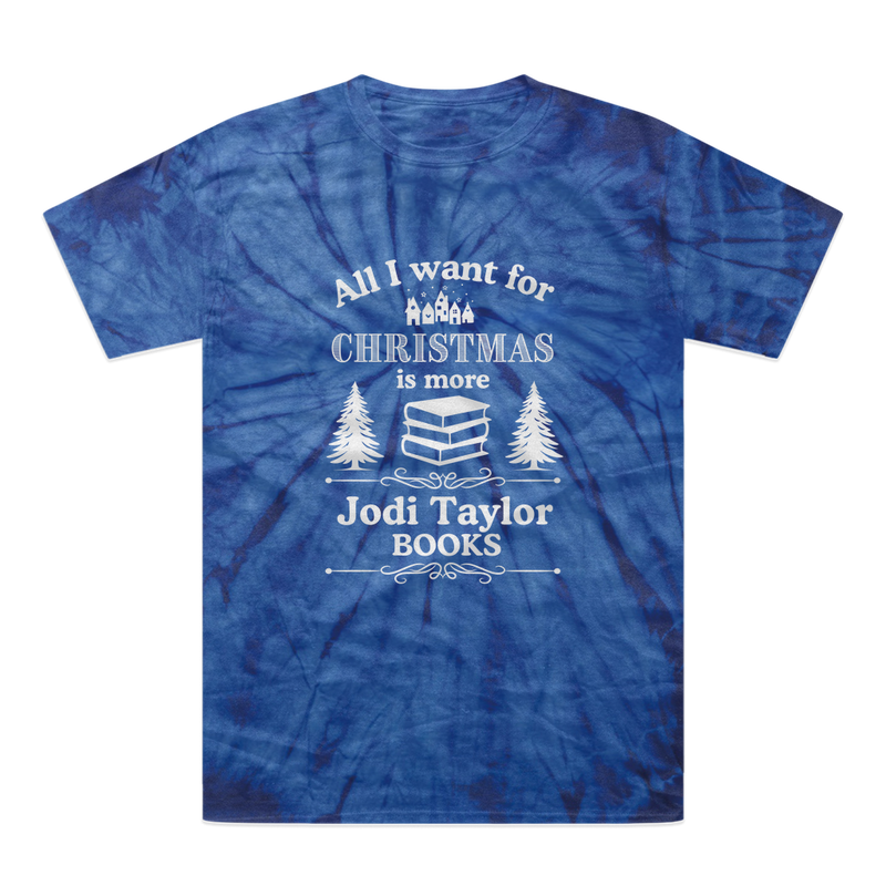 All I Want For Christmas is More Jodi Taylor Books (UK) Tonal Spider Tie-Dye T-Shirt