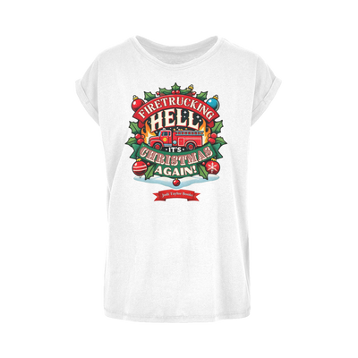 Firetrucking Hell - It's Christmas Again! (UK) Women's Extended Shoulder T-Shirt XS-5XL