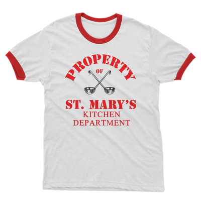 Property of St Mary's Kitchen Department (UK) Adult Ringer T-Shirt