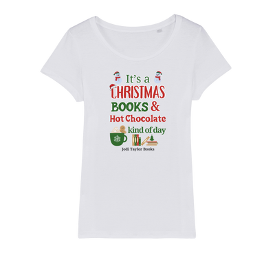 It's a Christmas Books and Hot Chocolate Kind of Day (UK) Organic Jersey Womens T-Shirt