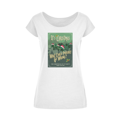 It's Christmas - What Could Possibly Go Wrong? (UK) Wide Neck Womens T-Shirt XS-5XL