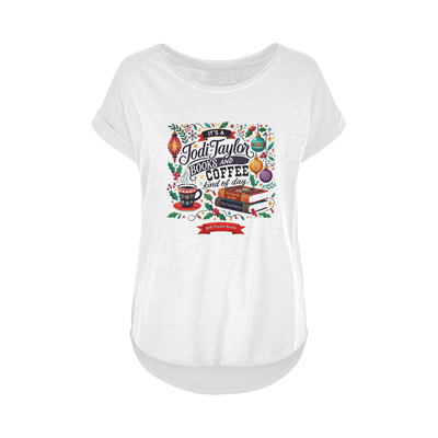 It's a Christmas Books and Coffee Kind of Day (UK) Women's Long Slub T-Shirt XS-5XL