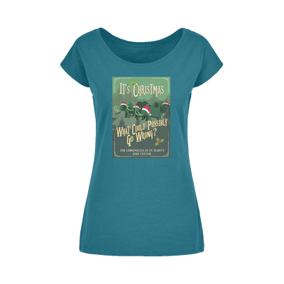 It's Christmas - What Could Possibly Go Wrong? (UK) Wide Neck Womens T-Shirt XS-5XL