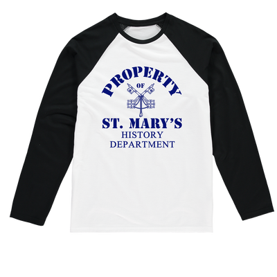 Property of St Mary's History Department (UK) Baseball Long Sleeve T-Shirt