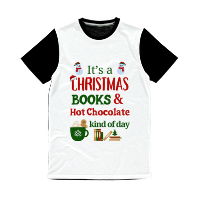 It's a Christmas Books and Hot Chocolate Kind of Day (UK) Classic Panel T-Shirt