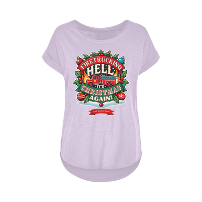 Firetrucking Hell - It's Christmas Again! (UK) Women's Long Slub T-Shirt XS-5XL