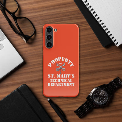 Property of St Mary's Technical Department Tough case for Samsung® (UK, Europe, USA, Canada, Australia, and New Zealand)