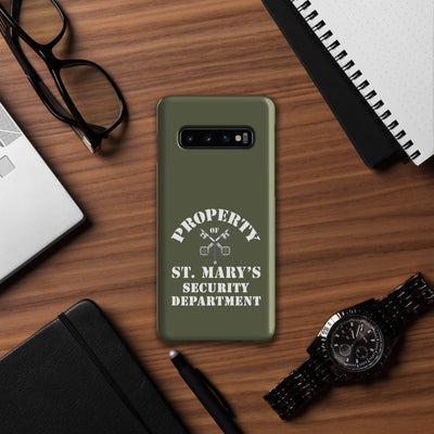 Property of St Mary's Security Department Tough case for Samsung® (UK, Europe, USA, Canada, Australia, and New Zealand)