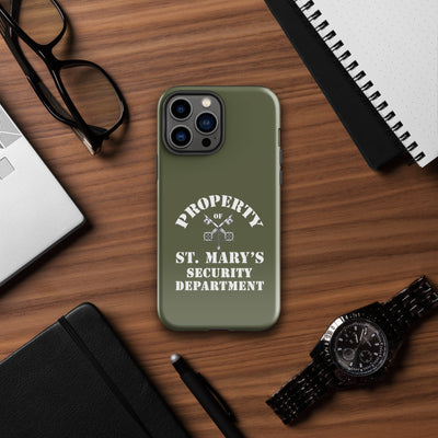 Property of St Mary's Security Department Tough Case for iPhone® (UK, Europe, USA, Canada, Australia, and New Zealand)
