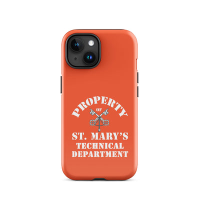 Property of St Mary's Technical Department Tough Case for iPhone® (UK, Europe, USA, Canada, Australia, and New Zealand)