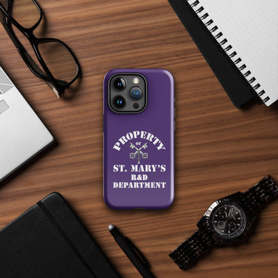 Property of St Mary's R&D Department Tough Case for iPhone® (UK, Europe, USA, Canada, Australia, and New Zealand)