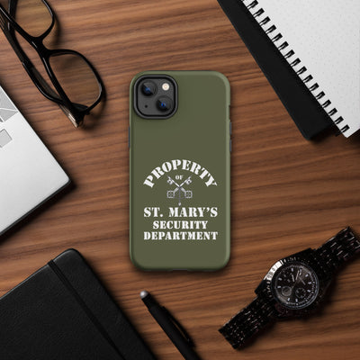 Property of St Mary's Security Department Tough Case for iPhone® (UK, Europe, USA, Canada, Australia, and New Zealand)
