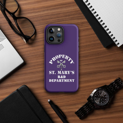 Property of St Mary's R&D Department Tough Case for iPhone® (UK, Europe, USA, Canada, Australia, and New Zealand)
