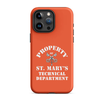 Property of St Mary's Technical Department Tough Case for iPhone® (UK, Europe, USA, Canada, Australia, and New Zealand)