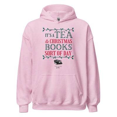It's A Tea And Christmas Book Sort Of Day unisex hoodie up to 5XL (UK, Europe, USA, Canada, Australia)