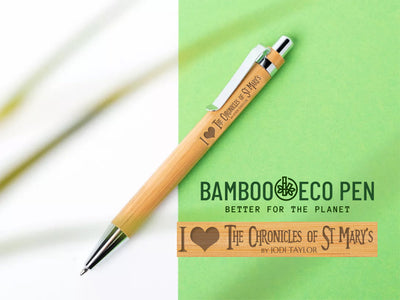"I Love The Chronicles of St Mary's" Bamboo Pen - Jodi Taylor Books